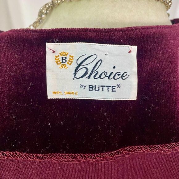 Union Made in USA 1970s Whimsygoth Burgundy Velvet Embroidered Blazer Jacket S M - Picture 6 of 8